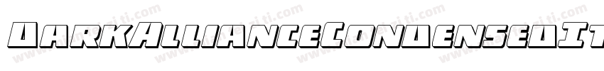 DarkAllianceCondensedItalic-Ar57字体转换