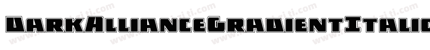 DarkAllianceGradientItalic-G9nD字体转换