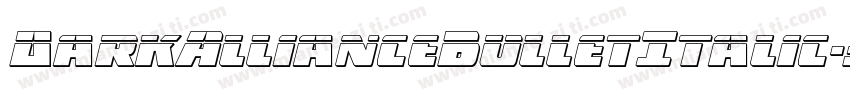 DarkAllianceBulletItalic-3Dx6字体转换