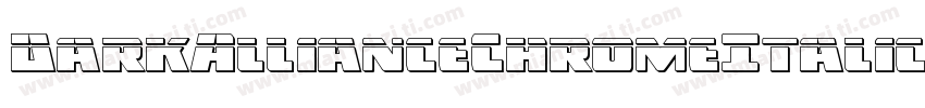 DarkAllianceChromeItalic-pdpr字体转换