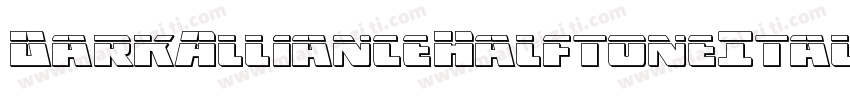 DarkAllianceHalftoneItalic-zaOD字体转换