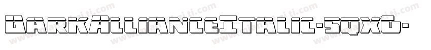 DarkAllianceItalic-5qxG字体转换