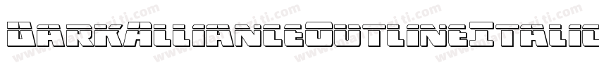DarkAllianceOutlineItalic-n7aP字体转换