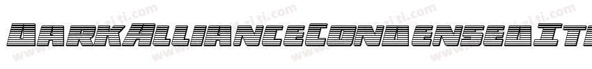 DarkAllianceCondensedItalic-Ar57字体转换