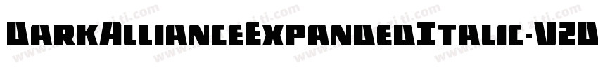 DarkAllianceExpandedItalic-VZDw字体转换