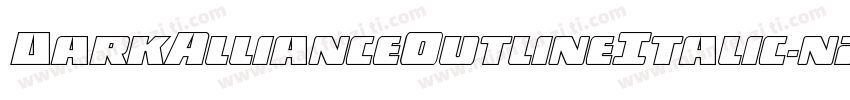 DarkAllianceOutlineItalic-n7aP字体转换