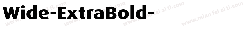 Wide-ExtraBold字体转换