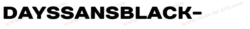 DaysSansBlack字体转换