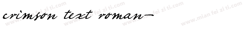 crimson_text_roman字体转换