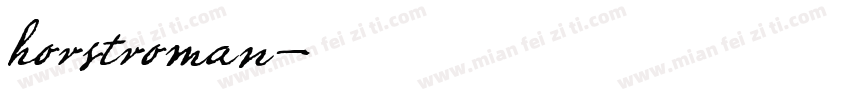 horstroman字体转换