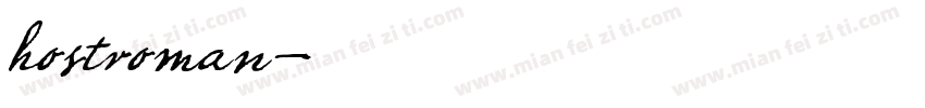 hostroman字体转换