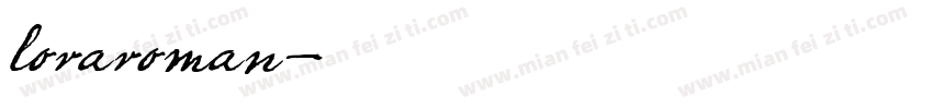 loraroman字体转换