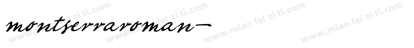 montserraroman字体转换
