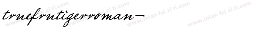 truefrutigerroman字体转换