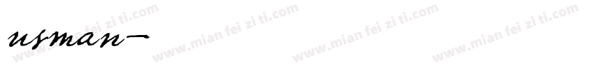 usman字体转换
