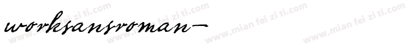worksansroman字体转换