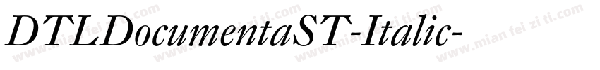 DTLDocumentaST-Italic字体转换