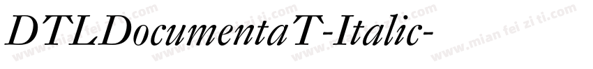 DTLDocumentaT-Italic字体转换