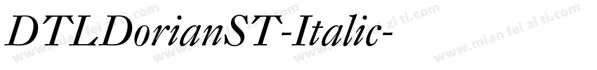 DTLDorianST-Italic字体转换