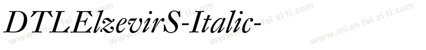 DTLElzevirS-Italic字体转换