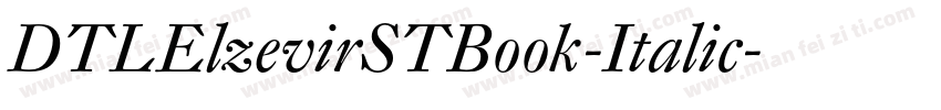 DTLElzevirSTBook-Italic字体转换