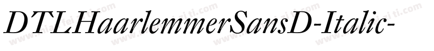 DTLHaarlemmerSansD-Italic字体转换