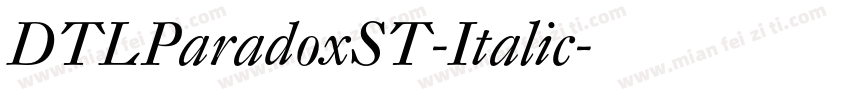 DTLParadoxST-Italic字体转换