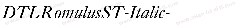 DTLRomulusST-Italic字体转换