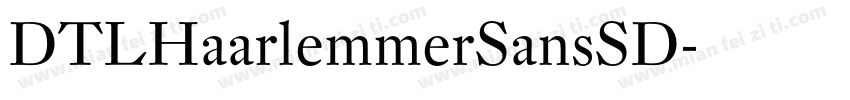 DTLHaarlemmerSansSD字体转换