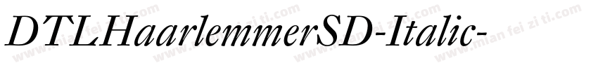 DTLHaarlemmerSD-Italic字体转换