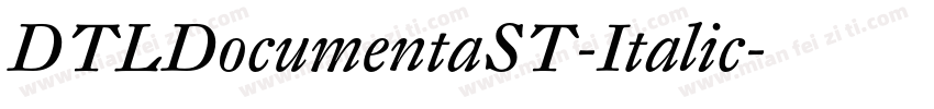 DTLDocumentaST-Italic字体转换