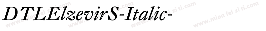 DTLElzevirS-Italic字体转换