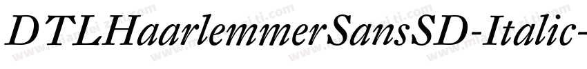 DTLHaarlemmerSansSD-Italic字体转换