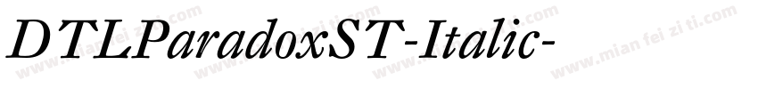 DTLParadoxST-Italic字体转换