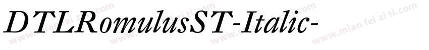 DTLRomulusST-Italic字体转换