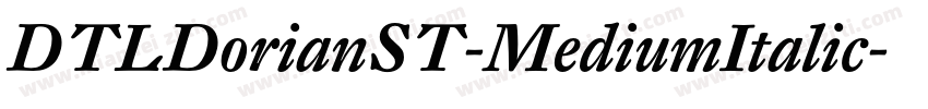 DTLDorianST-MediumItalic字体转换