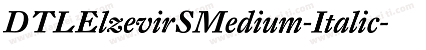 DTLElzevirSMedium-Italic字体转换