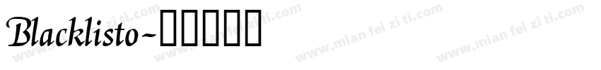 Blacklisto字体转换