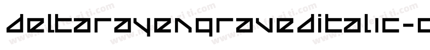 DeltaRayEngravedItalic-O32e字体转换