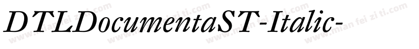 DTLDocumentaST-Italic字体转换