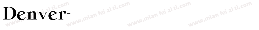 Denver字体转换