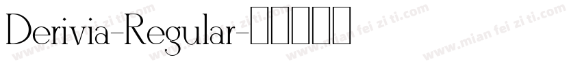 Derivia-Regular字体转换