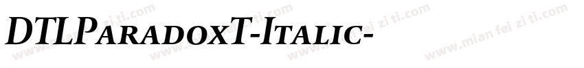DTLParadoxT-Italic字体转换