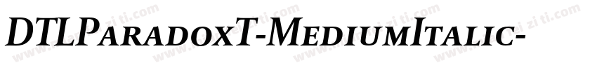 DTLParadoxT-MediumItalic字体转换