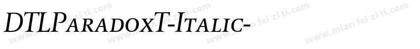 DTLParadoxT-Italic字体转换