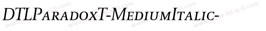 DTLParadoxT-MediumItalic字体转换