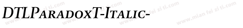 DTLParadoxT-Italic字体转换