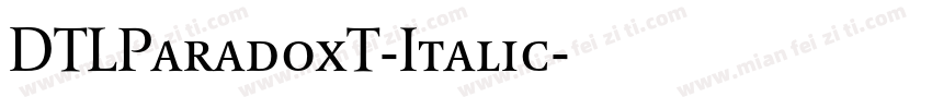 DTLParadoxT-Italic字体转换