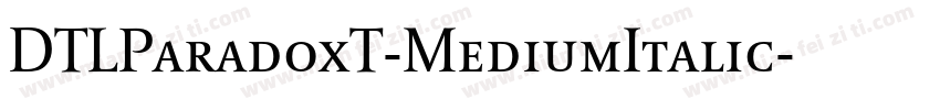 DTLParadoxT-MediumItalic字体转换