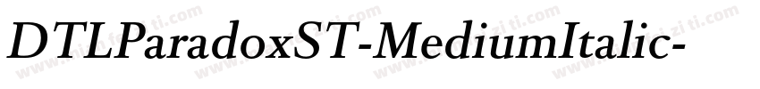 DTLParadoxST-MediumItalic字体转换